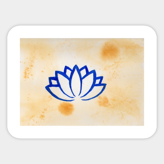 Lotus Sticker by lindaursin